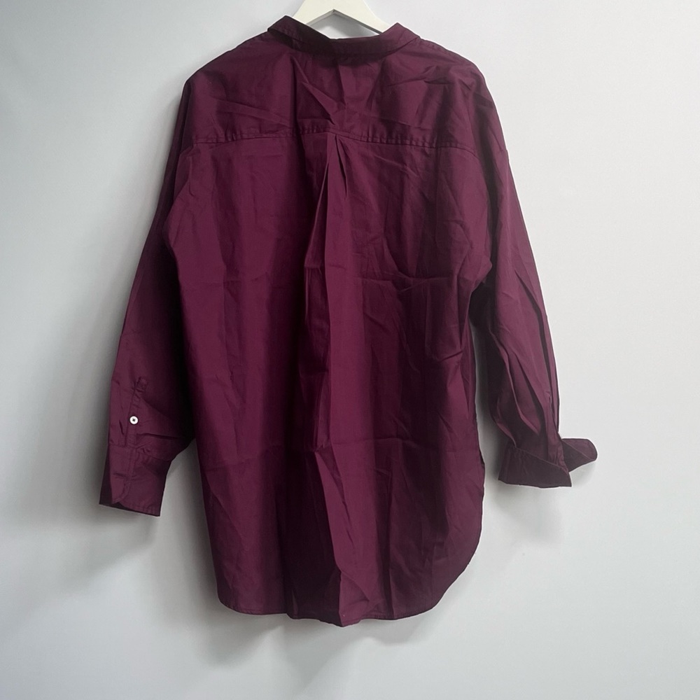 NWT! Anthropologie Maeve The Bennet Oversized Cotton Buttondown Shirt 1X - Picture 7 of 12